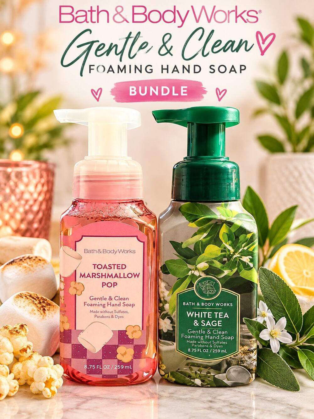Bath & Body Works Gentle & Clean Foaming Hand Soap Bundle NEW